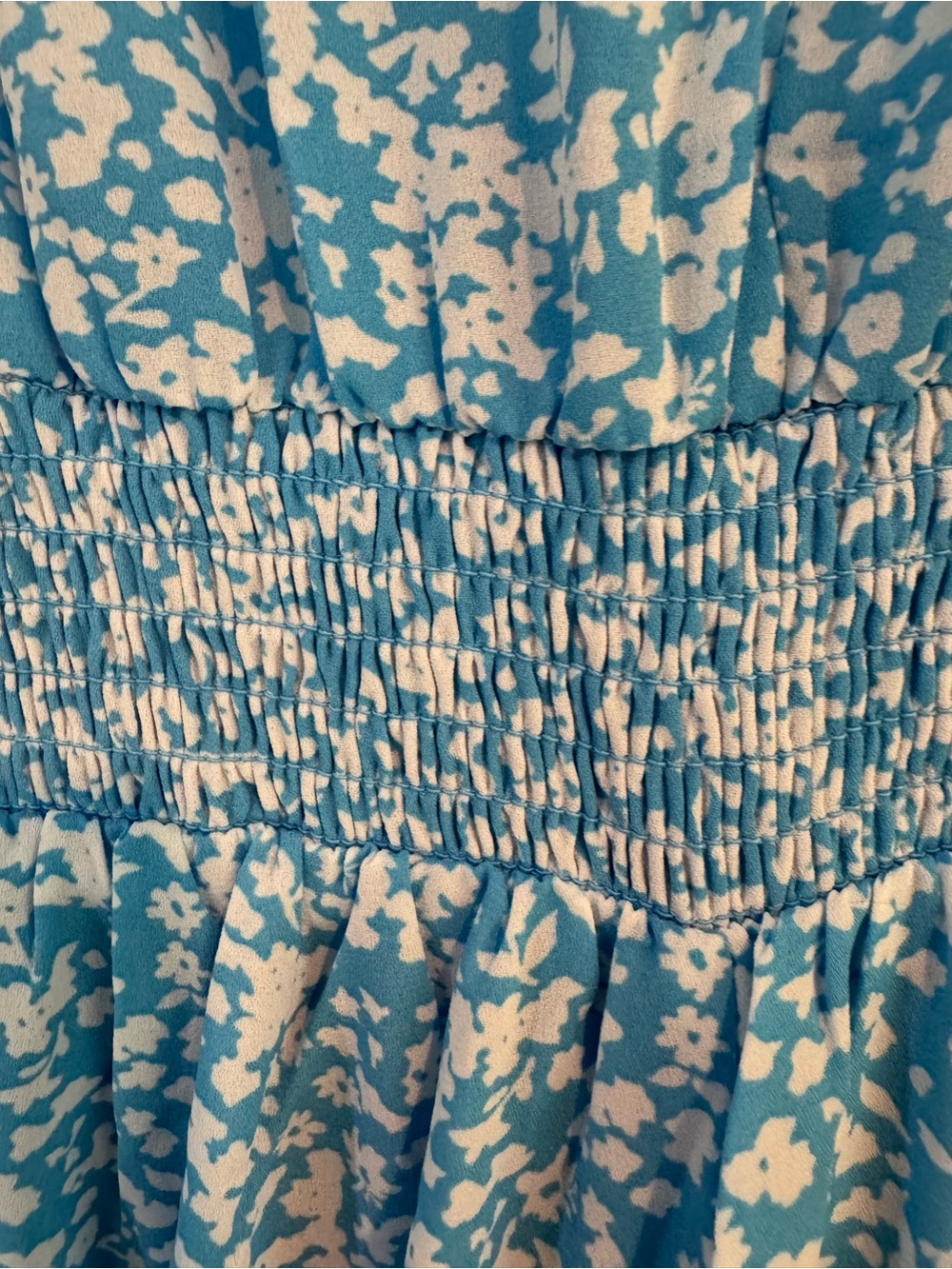 Sienna Sky Blue Floral Faux Wrap Midi Dress XS - Picture 4 of 9